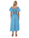 'Hannah' Open Back Maxi Dress - Blue