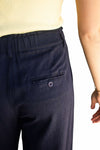 'Zoe' Linen Pants - Navy