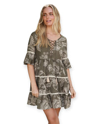 'Brooklyn' Mini Dress - Khaki