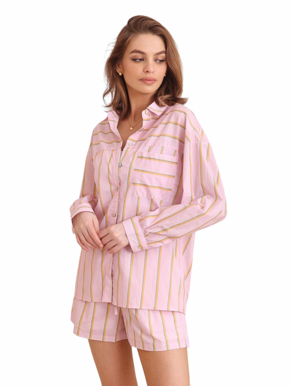'Emily' Stripe Set - Pink