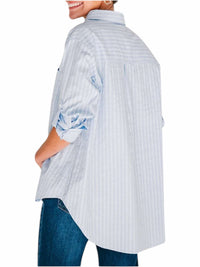 'Sally' Stripe Shirt - Blue