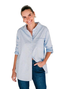 'Sally' Stripe Shirt - Blue