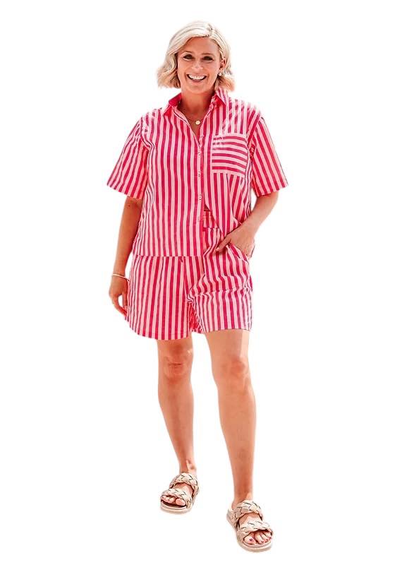 'Cheyenne' Stripe Set - Pink