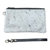 ‘Toronto' Leather Cowhide Clutch - Black