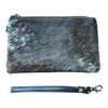 ‘Toronto' Leather Cowhide Clutch - Brown