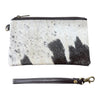 ‘Toronto' Leather Cowhide Clutch - Brown