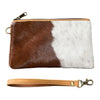 ‘Toronto' Leather Cowhide Clutch - Tan