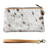 ‘Toronto' Leather Cowhide Clutch - Tan