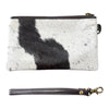 ‘Toronto' Leather Cowhide Clutch - Brown