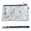 ‘Toronto' Leather Cowhide Clutch - Black