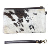 ‘Toronto' Leather Cowhide Clutch - Brown
