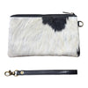 ‘Toronto' Leather Cowhide Clutch - Black