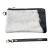 ‘Toronto' Leather Cowhide Clutch - Black