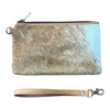 ‘Toronto' Leather Cowhide Clutch - Tan