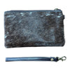 ‘Toronto' Leather Cowhide Clutch - Brown