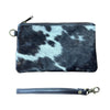 ‘Toronto' Leather Cowhide Clutch - Brown