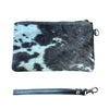 ‘Toronto' Leather Cowhide Clutch - Brown