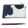 ‘Toronto' Leather Cowhide Clutch - Masala Brown