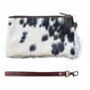 ‘Toronto' Leather Cowhide Clutch - Masala Brown