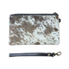 ‘Toronto' Leather Cowhide Clutch - Brown