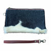 ‘Toronto' Leather Cowhide Clutch - Masala Brown