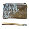 ‘Toronto' Leather Cowhide Clutch - Tan