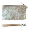 ‘Toronto' Leather Cowhide Clutch - Tan