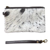 ‘Toronto' Leather Cowhide Clutch - Brown