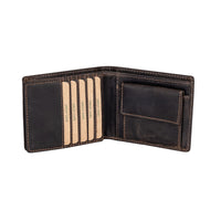 ‘Mason' RFID Leather Wallet with Coin Pocket – Brown