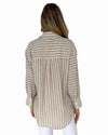 'Nina' Stripe Shirt - Beige