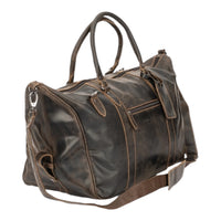 The Weekender Leather Duffle Bag - Brown