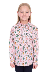 ‘Cleo’ Kids Half Button Longsleeve Shirt