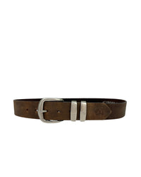 Muster 40mm Double Loop Leather Belt - Vintage Brown