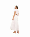 'Claudia' Linen Maxi Dress - White