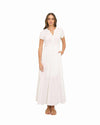 'Claudia' Linen Maxi Dress - White