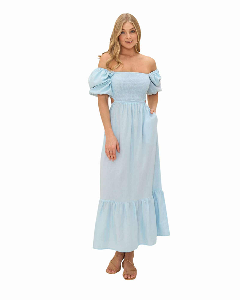 'Eva' Maxi Dress - Sky Blue