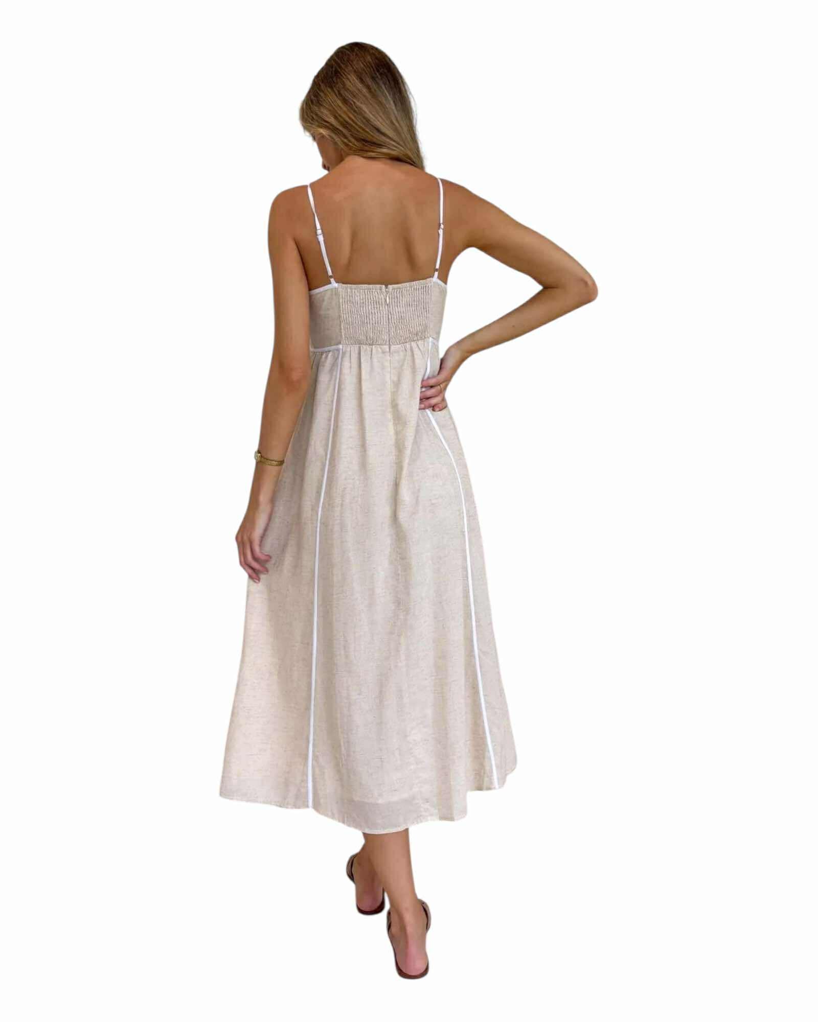 'Juniper' Midi Dress - Natural