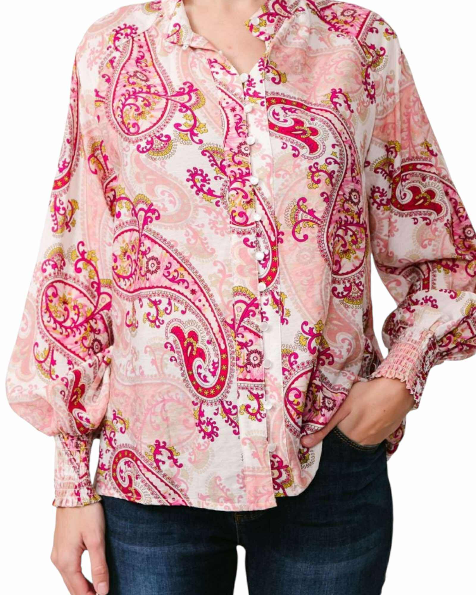 'Paisley' Top - Pink