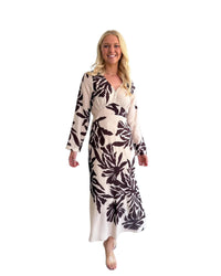 ‘Nicky' Floral Dress - Choc/Cream
