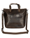 Leather Crossbody Mini Tote - Brown