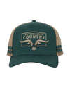 CEC Teal & Beige Longhorn Logo Trucker Cap