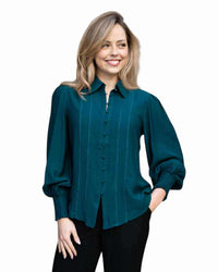 'Meghan' Button Down Shirt - Teal