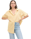 'Laini' Oversize Stripe Top - Yellow