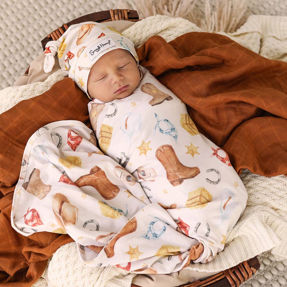 Cowboys Wrap & Beanie Set
