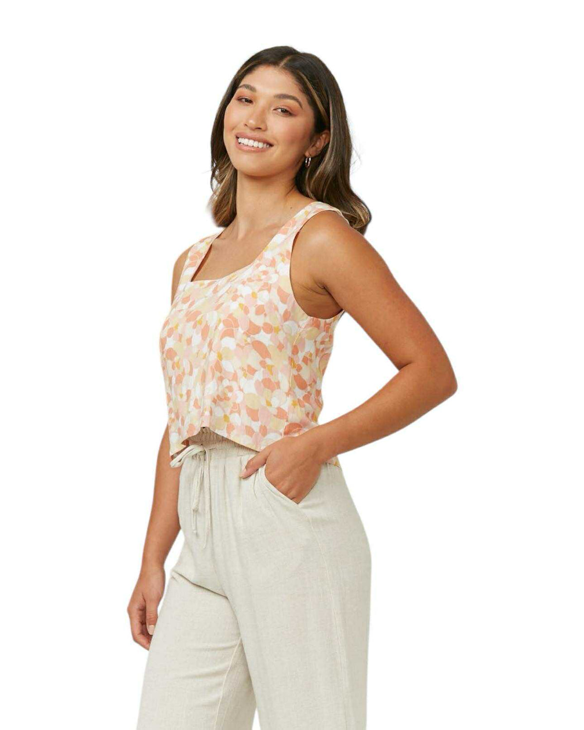 'Katrina' Tank Top - Peach