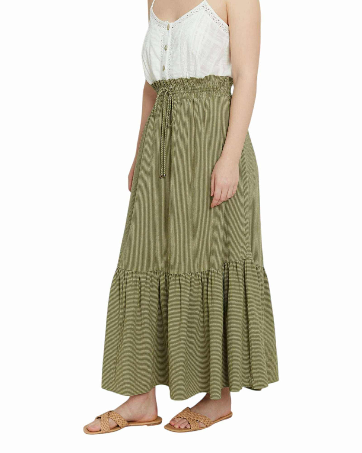 'Sal' Maxi Skirt - Green