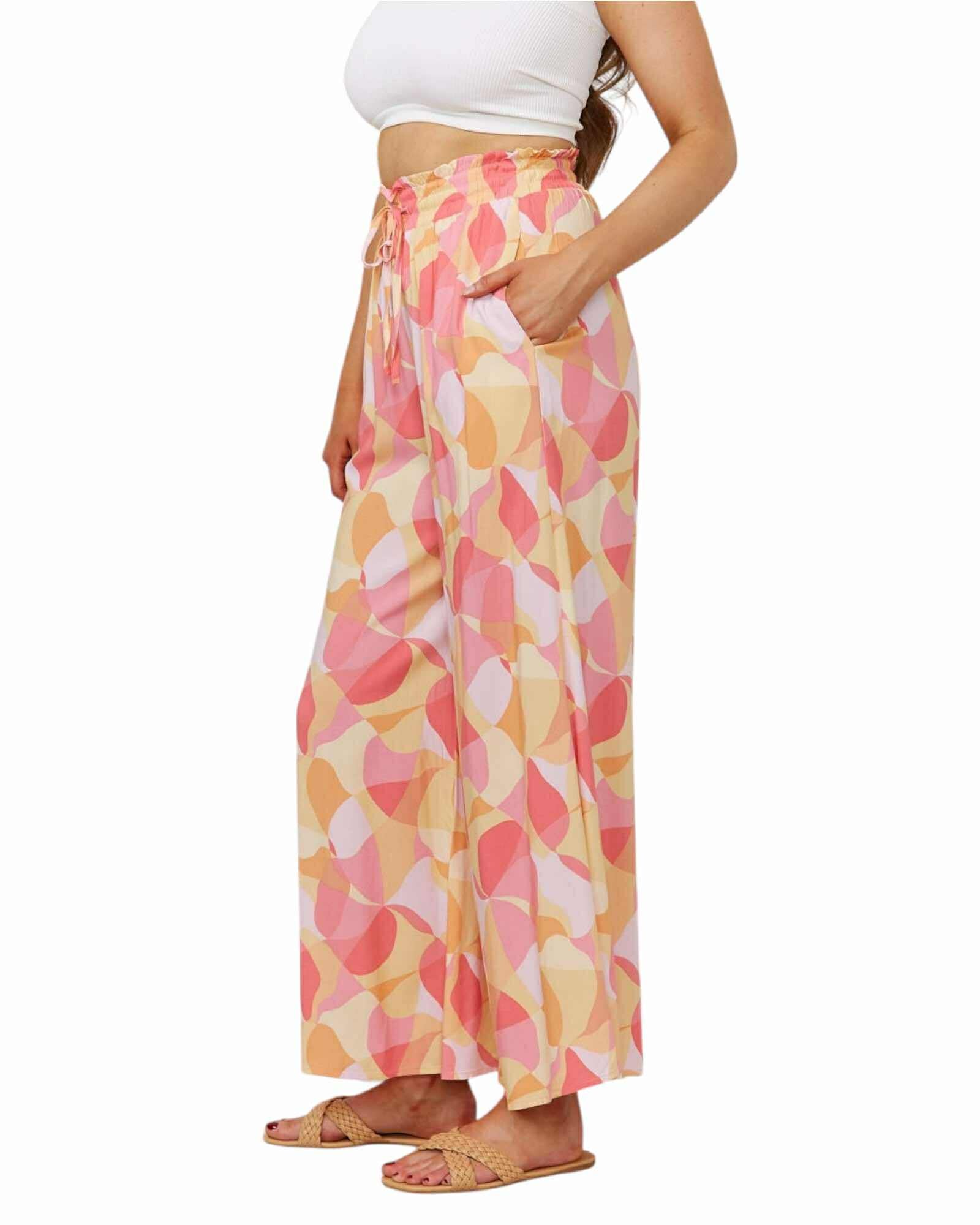 'Katrina' Pant + Tank Set - Pink