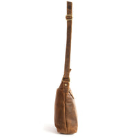 Leather Crossbody Shoulder Bag - Vintage Sandel