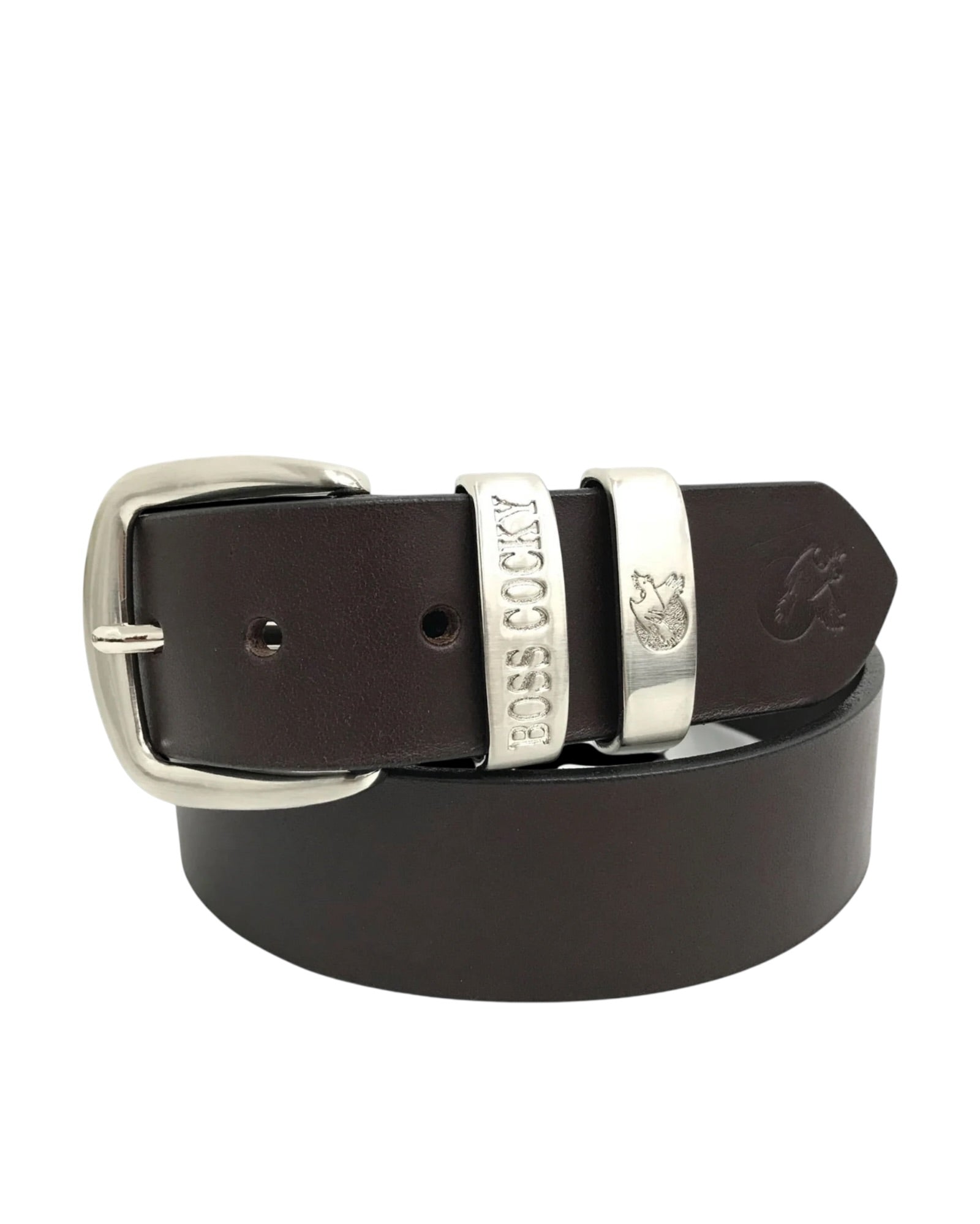 Muster 40mm Double Loop Leather Belt - Brown
