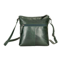 ‘Maple’ Crossbody Shoulder Bag - Bottle Green